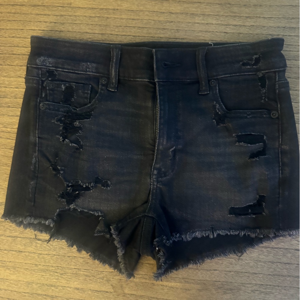 SO Black Denim Cut Off Shorts size 5/27